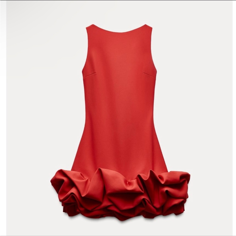 Zara jumpsuit dress, Ruffle hem